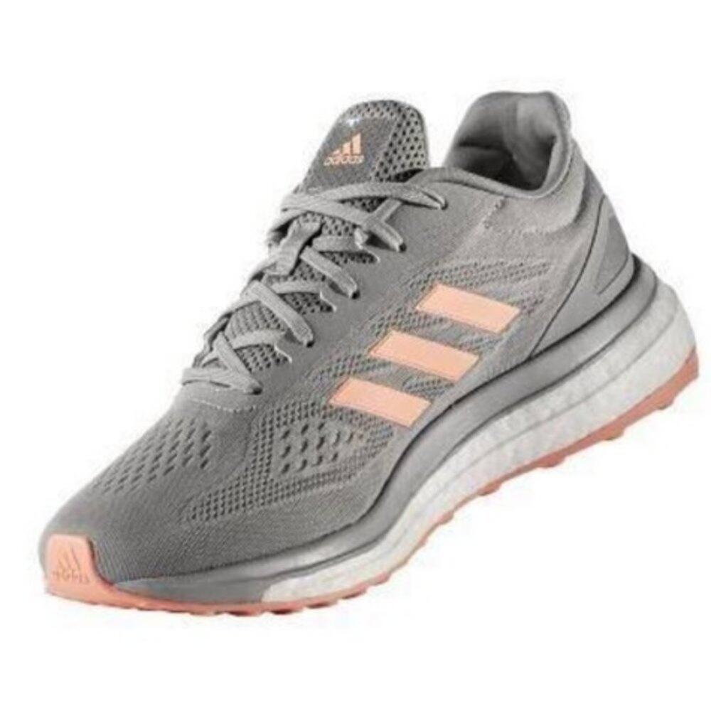 Adidas Women's Response Boost LT Grey Sun Glow Running Shoes Sneakers Sz. 10